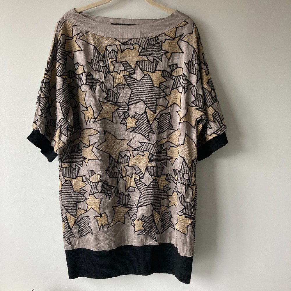 MARC JACOBS Oversized Embroidered Star Top Size 4